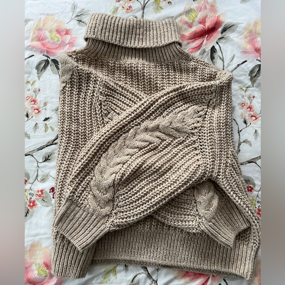 H&M Heavy Cable Knit Oversized Turtleneck Sweater